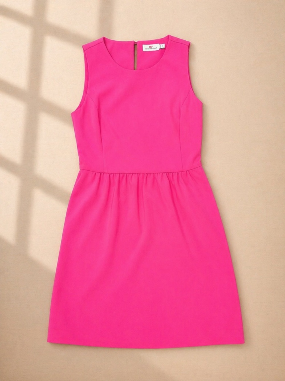 Pink Graduation Dress Fit & Flare with Pockets | Vineyard Vines | Size 4 - Picture 2 of 12
